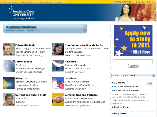 SCU Home Page 2006
