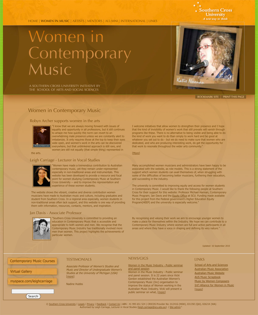 Women in Contemporary Music